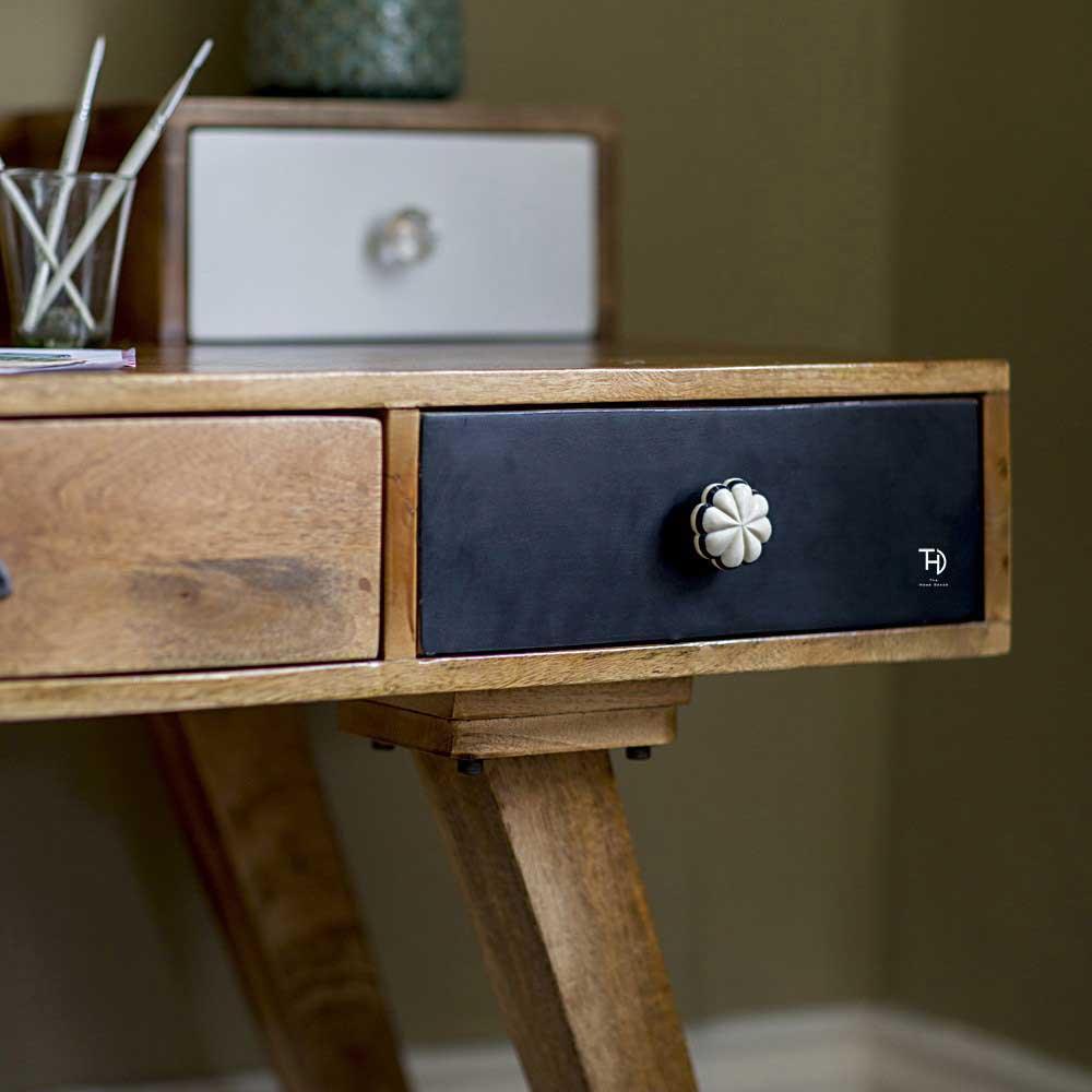 Buy Study Table - Multi Colored Wood Work Desk | Side Study Table For Living Room by The home dekor on IKIRU online store