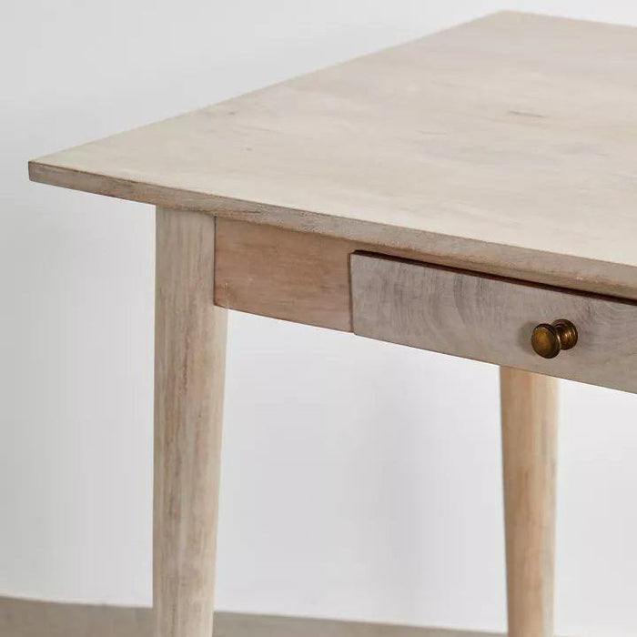 Shop Wooden Side Study Table With Drawer | Work Desk For Living Room ...