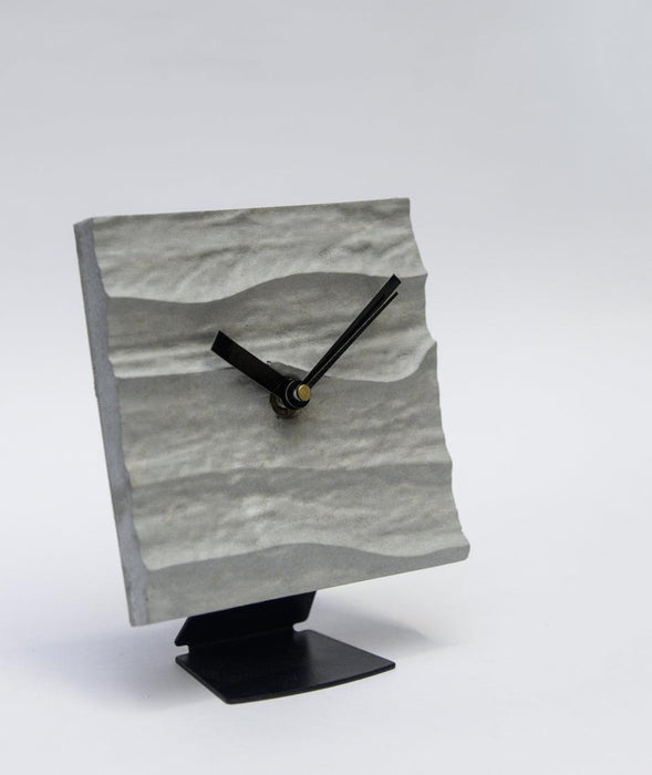 Buy Table Clock - Handcrafted Square Table Clock for Home & Office Decor, Grey Color by Concrete Aesthetics on IKIRU online store