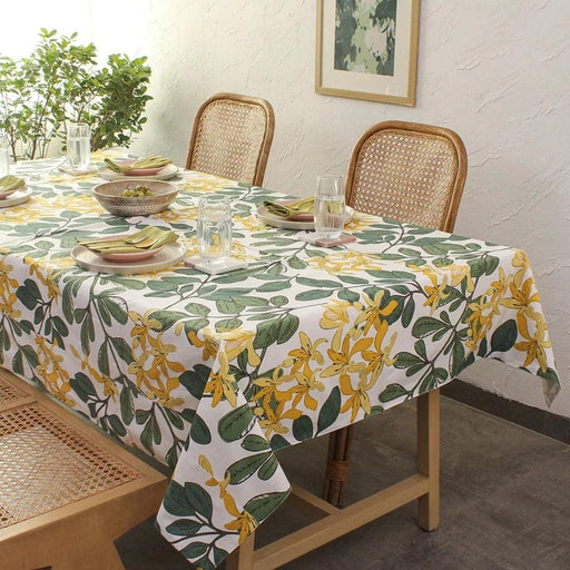 Buy Table Cloth - Floral Printed Cotton Table Cover, Rectangular Cover For Dinning Space by House this on IKIRU online store