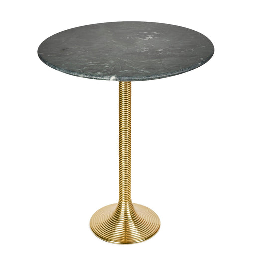 Buy Table - Granite Top Antique Brass Aluminium Round End Table | Side Table For Living Room and Bedroom by Manor House on IKIRU online store