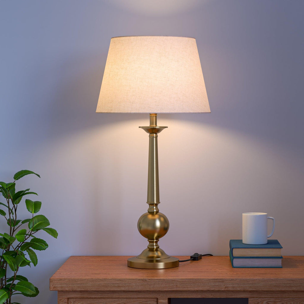 Buy Antique Bedroom Side Table Lamp  Brass Table Lamp Gold Online - Ikiru