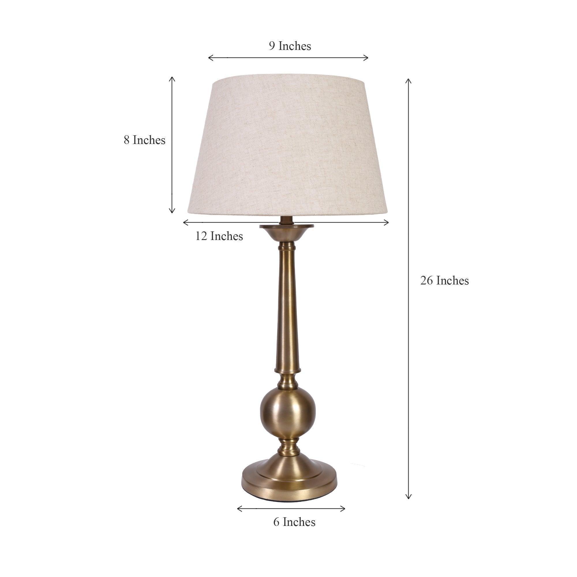 Buy Table lamp - Antique Bedroom Side Table Lamp | Brass Table Lamp Gold by KP Lamps Store on IKIRU online store