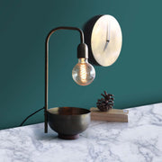 Buy Table lamp - Antique Table Lamp With Bowl | Metallic Round Curved Neck Light With Basket For Home by Orange Tree on IKIRU online store