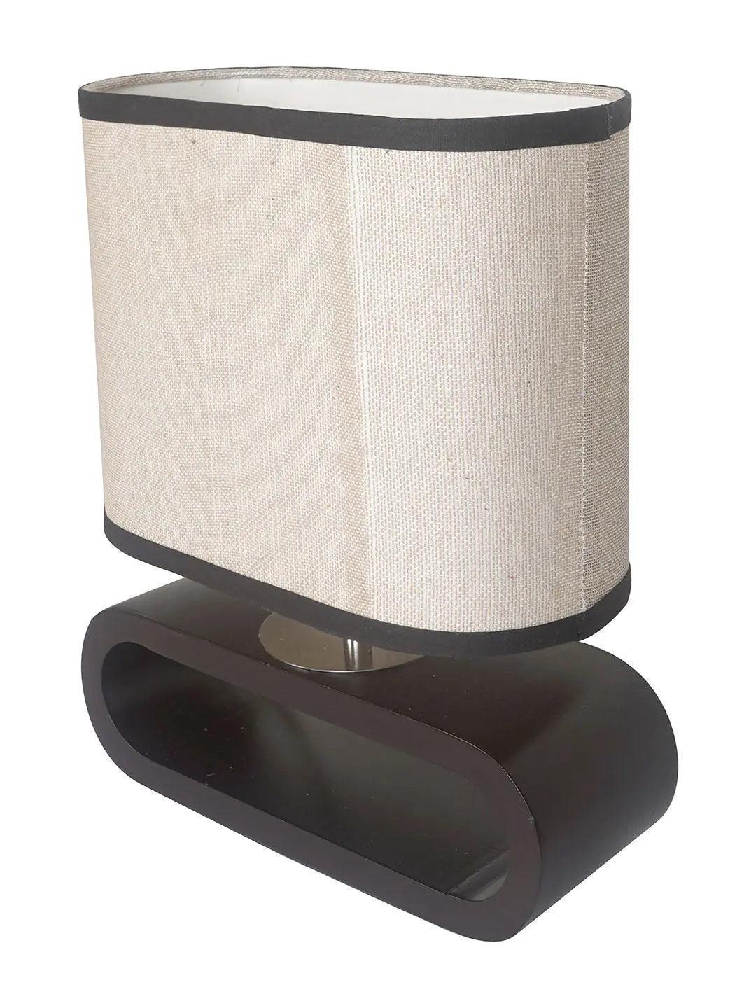 Buy Table lamp - Asian Style Capsule Shaped Dark Brown Table Lamp For Bedside Table & Home Decoration by Fos Lighting on IKIRU online store