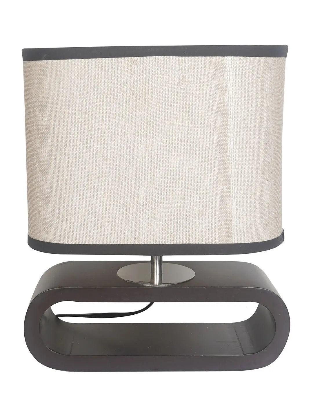 Buy Table lamp - Asian Style Capsule Shaped Dark Brown Table Lamp For Bedside Table & Home Decoration by Fos Lighting on IKIRU online store