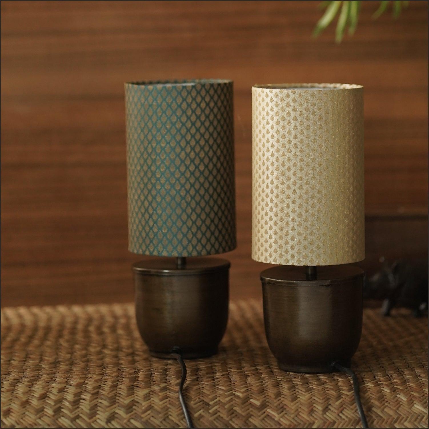 Buy Table lamp - Banaras Modern Metallic Table Light | Decorative Lampshade For Bedroom & Living Room by Courtyard on IKIRU online store