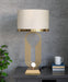 Buy Table lamp - Decorative Brass Gold Table Lamp with Drum Lampshade For Home Decor by KP Lamps Store on IKIRU online store