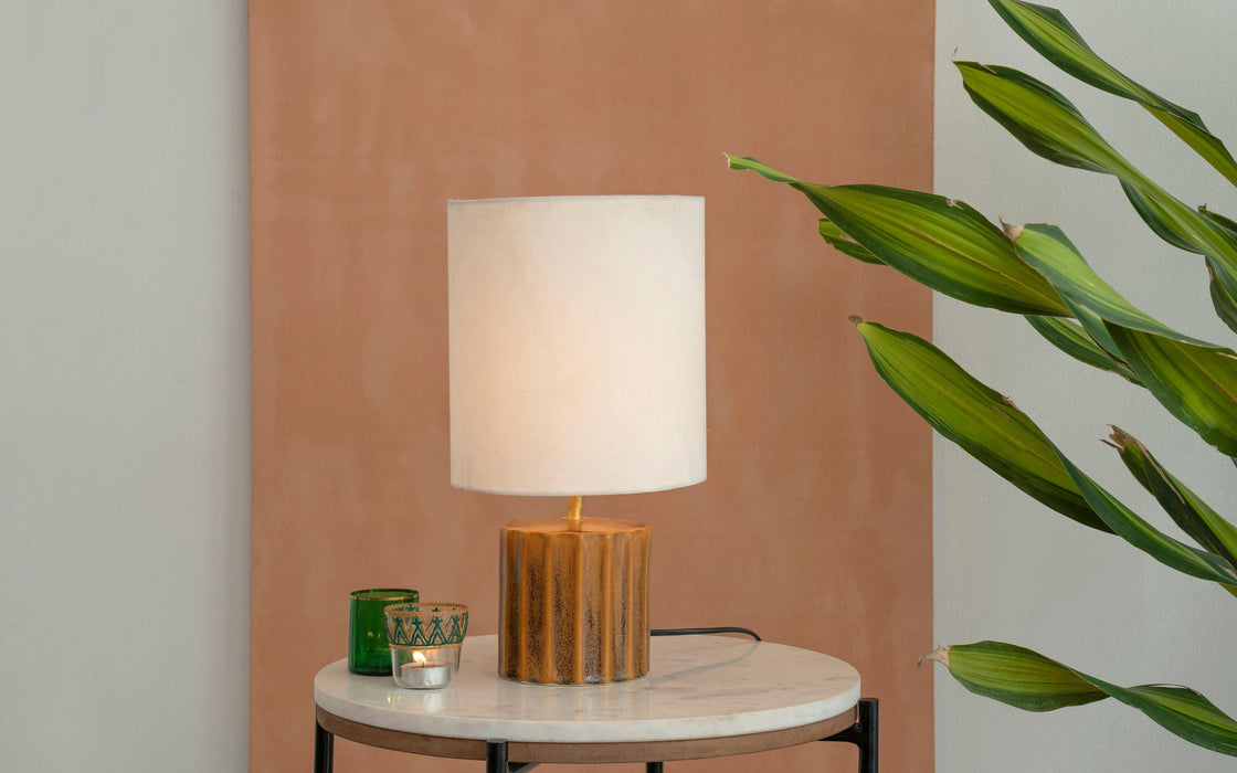 Buy Table lamp - Decorative Ceramic Table Lamp | Modern White Lamp Light For Bedroom & Living Room by Orange Tree on IKIRU online store