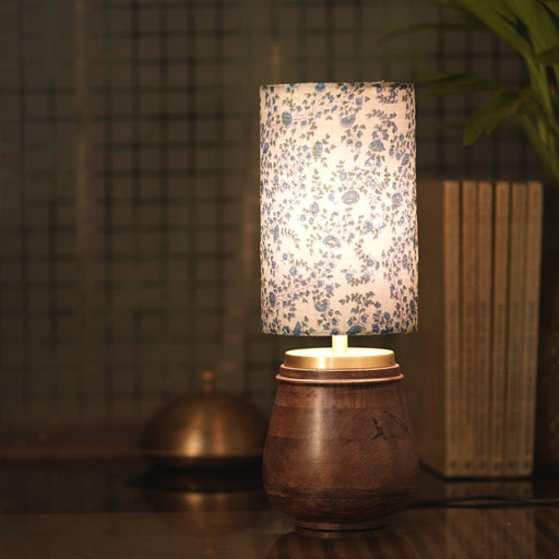 Buy Table lamp - Ellora Neel Wooden Printed Table Light | Stylish Lampshade For Bedroom & Home by Courtyard on IKIRU online store