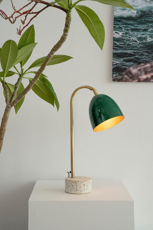 Buy Table lamp - Eros Modern Green Finish Study Table Lamp | Elegant Light For Study Room Or Office by Orange Tree on IKIRU online store