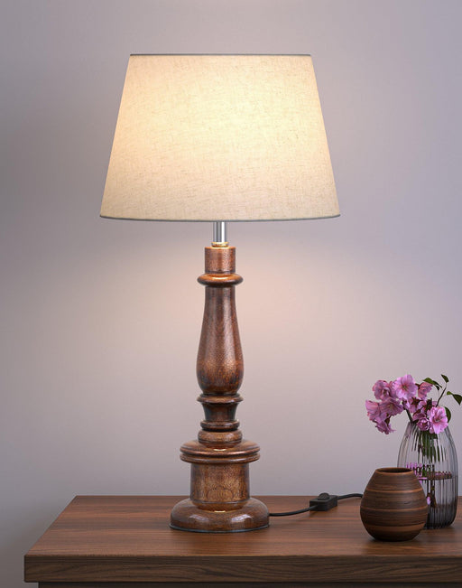 Buy Table lamp - Handcrafted Wooden Table Lamp Bedroom, Living Room & Study by KP Lamps Store on IKIRU online store