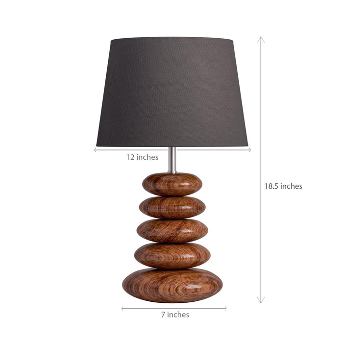 Buy Table lamp - Mango Wood Pebble Design Table Lamp For Living Room and Bedroom | Night Table Lamp by KP Lamps Store on IKIRU online store