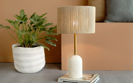 Buy Table lamp - Marble Finished Fiber Table Lamp Light For Bedroom Living Room & Study Room by Orange Tree on IKIRU online store