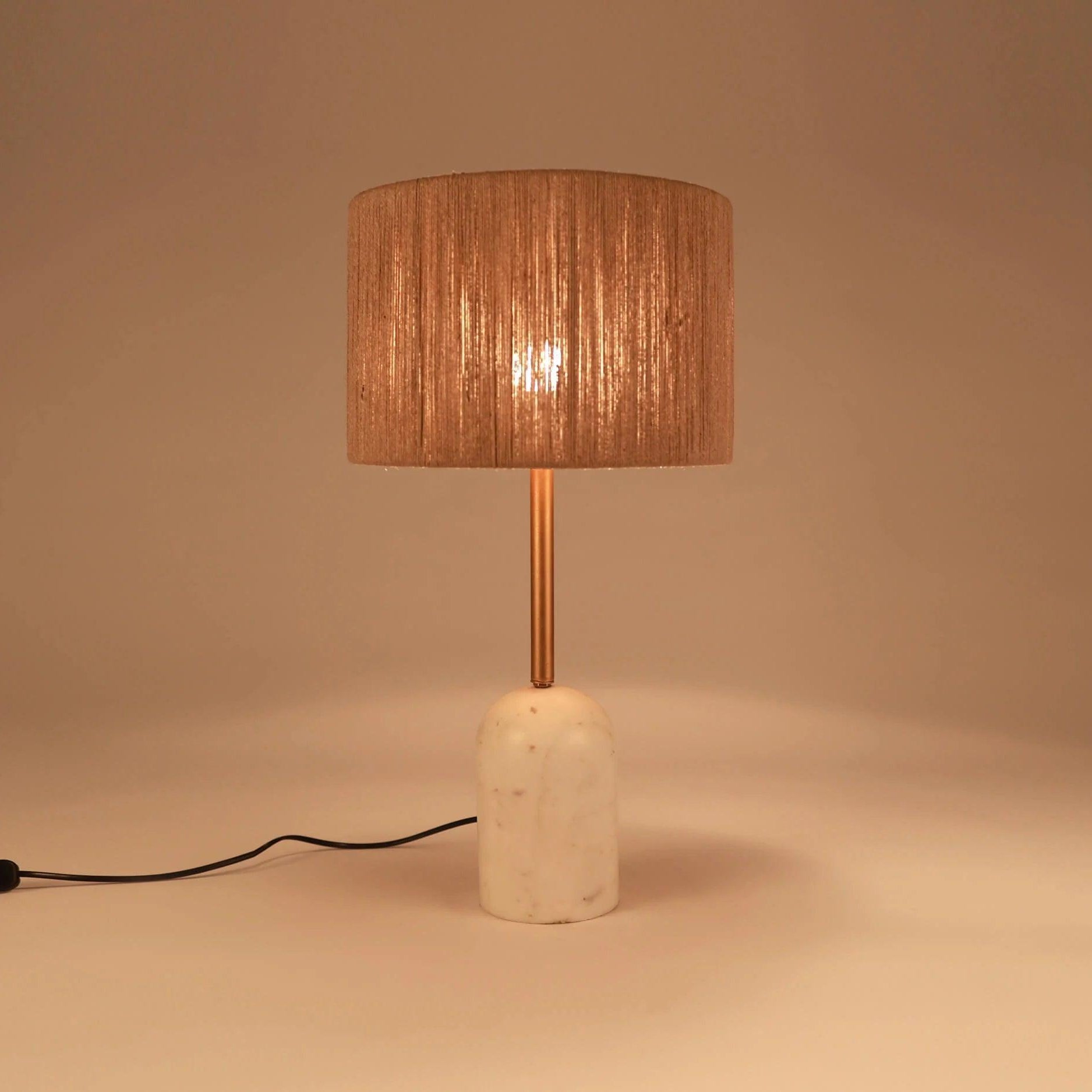 Buy Table lamp - Marble Finished Fiber Table Lamp Light For Bedroom Living Room & Study Room by Orange Tree on IKIRU online store
