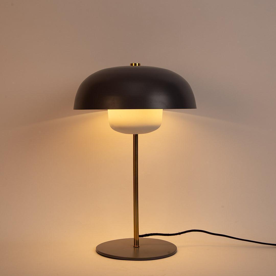Buy Table lamp - Minimal Metallic Table Lamp For Study & Bedside Table Grey by Home4U on IKIRU online store