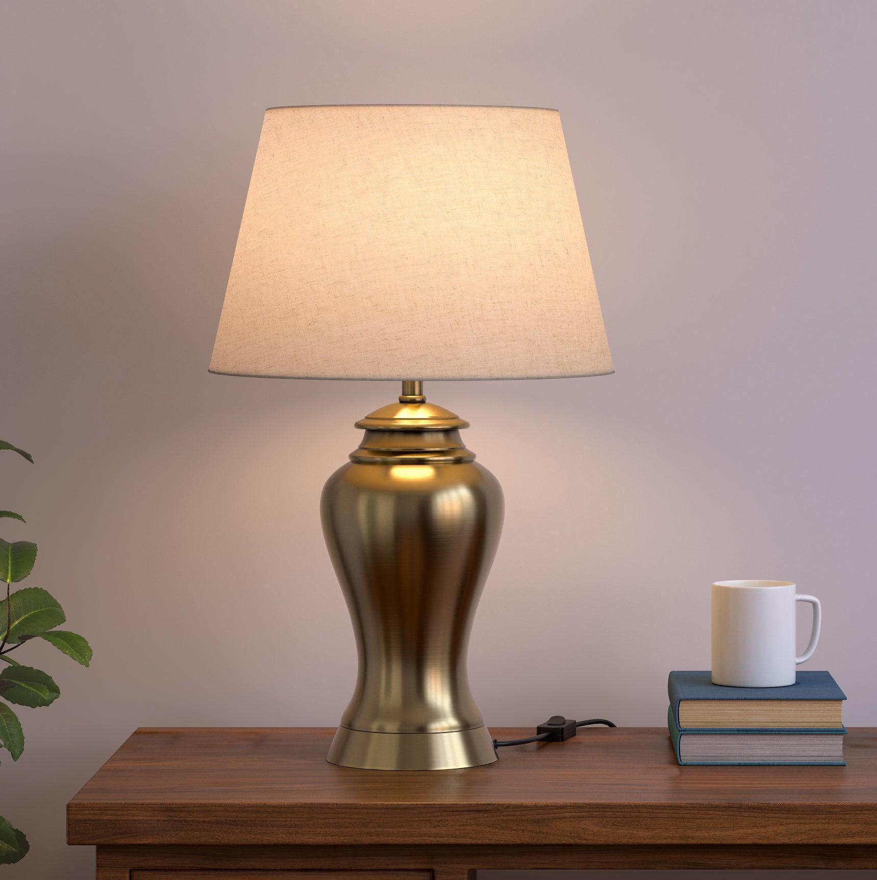 Buy Night Table Lamp for Bedroom Metal Table Lamp Shade