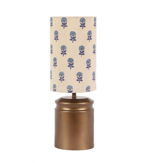 Buy Table lamp - Vande Sanganeri Blue & White Printed Lampshade | Side Table Light For Living Room & Bedroom by Courtyard on IKIRU online store