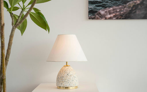 Buy Table lamp - White Aesthetic Conical Table Lamp | Beautiful Side Table Light For Bedside Or Living Room by Orange Tree on IKIRU online store