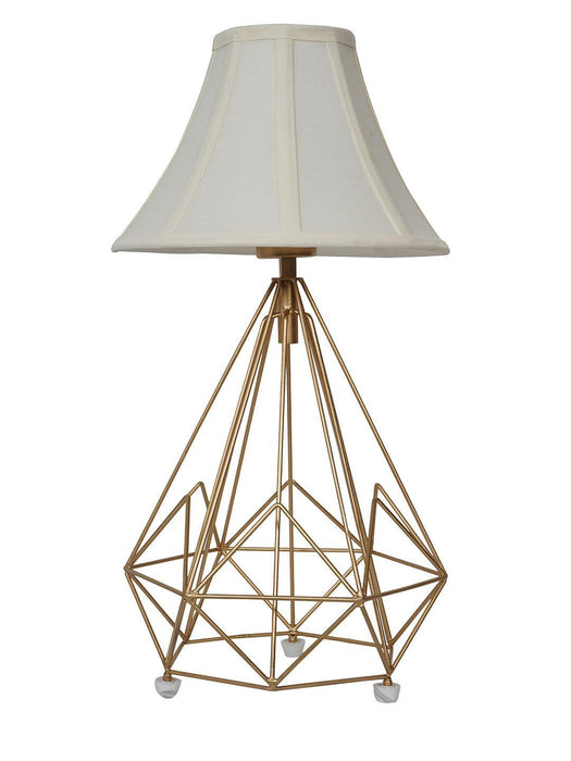 Buy Table lamp - Wire Cage Pyramid Table Lamp For Living Room, Bedroom and Home Decor by Fos Lighting on IKIRU online store