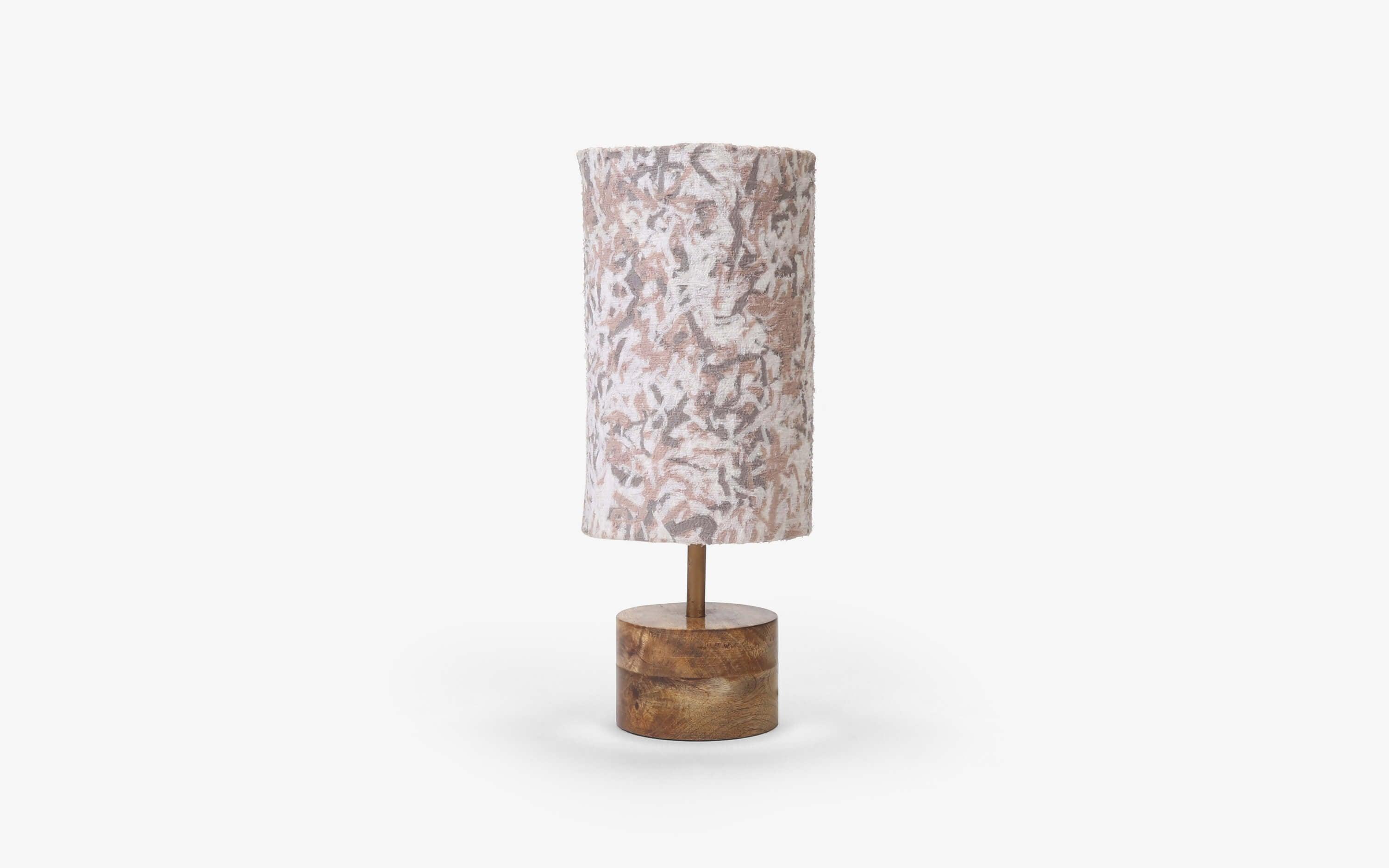 Buy Table lamp - Wooden Base & Blue Fabric Table Lamp Light For Bedside Table Sideboards Or Office by Orange Tree on IKIRU online store