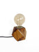 Buy Table lamp - Wooden Cube Base Lamp with Bulb for Ambient Lighting and Home Decor by Studio Indigene on IKIRU online store