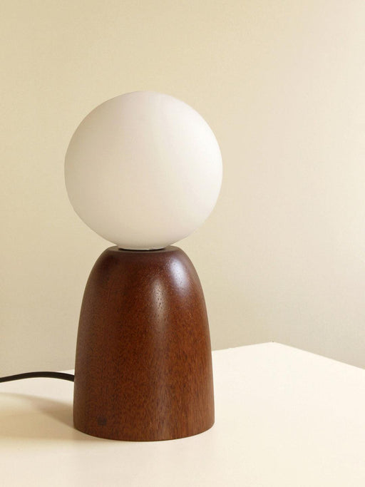 Buy Table lamp - Wooden Table Lamp with Spherical Bulb for Lighting & Decor by Studio Indigene on IKIRU online store