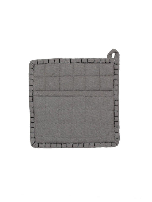 Buy Table Mats - Cotton Solid Pot Holder, Grey by House this on IKIRU online store