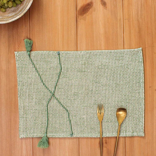 Buy Table Mats - Cotton Table Mat | Placemat, Green by House this on IKIRU online store