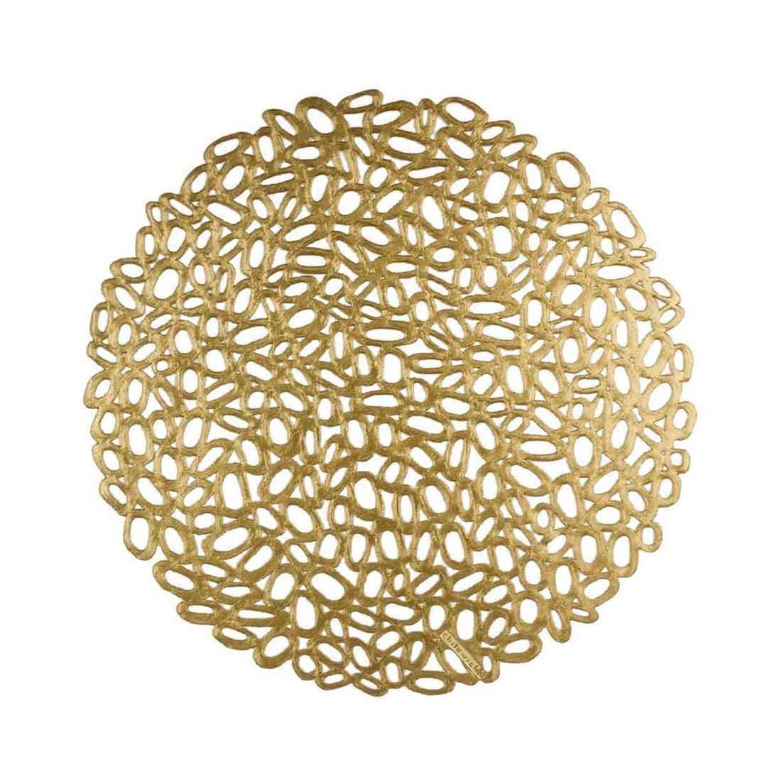 Buy Table Mats - Golden Round Table Mat For Dining Table Brass by Home4U on IKIRU online store