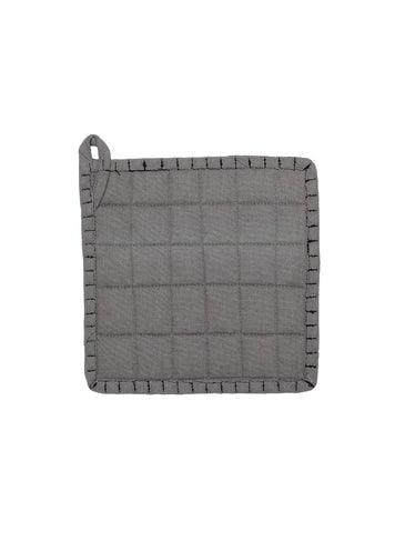 Buy Table Mats - Grey Cotton Solid Square Back Pot Holder For Kitchen Utilities by House this on IKIRU online store