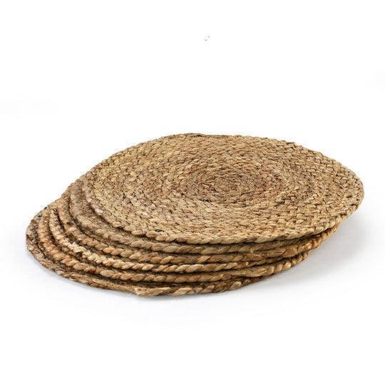 Buy Table Mats - Natural Round Jute Rug | Table Mat Set Of 2 For Living Room & Home by Sashaa World on IKIRU online store
