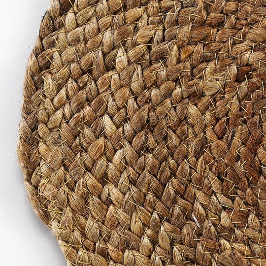 Buy Table Mats - Natural Round Jute Rug | Table Mat Set Of 2 For Living Room & Home by Sashaa World on IKIRU online store