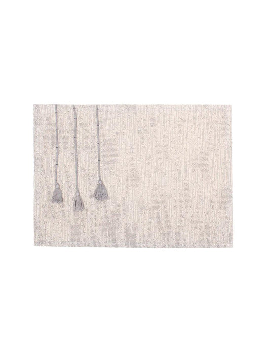 Buy Table Mats - White and Grey Cotton Table Placemat For Dining Table Decor & Tableware by House this on IKIRU online store