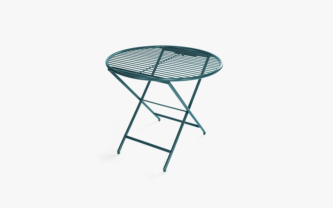 Buy Table - Patio Metal Round Folding Table | Coffee Table For Living Room Bedroom Or Balcony by Orange Tree on IKIRU online store