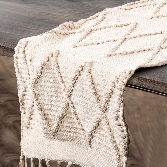 Buy Table Runner - Handwoven Natural 100% Cotton Table Rug Runner For Tableware & Home by Sashaa World on IKIRU online store