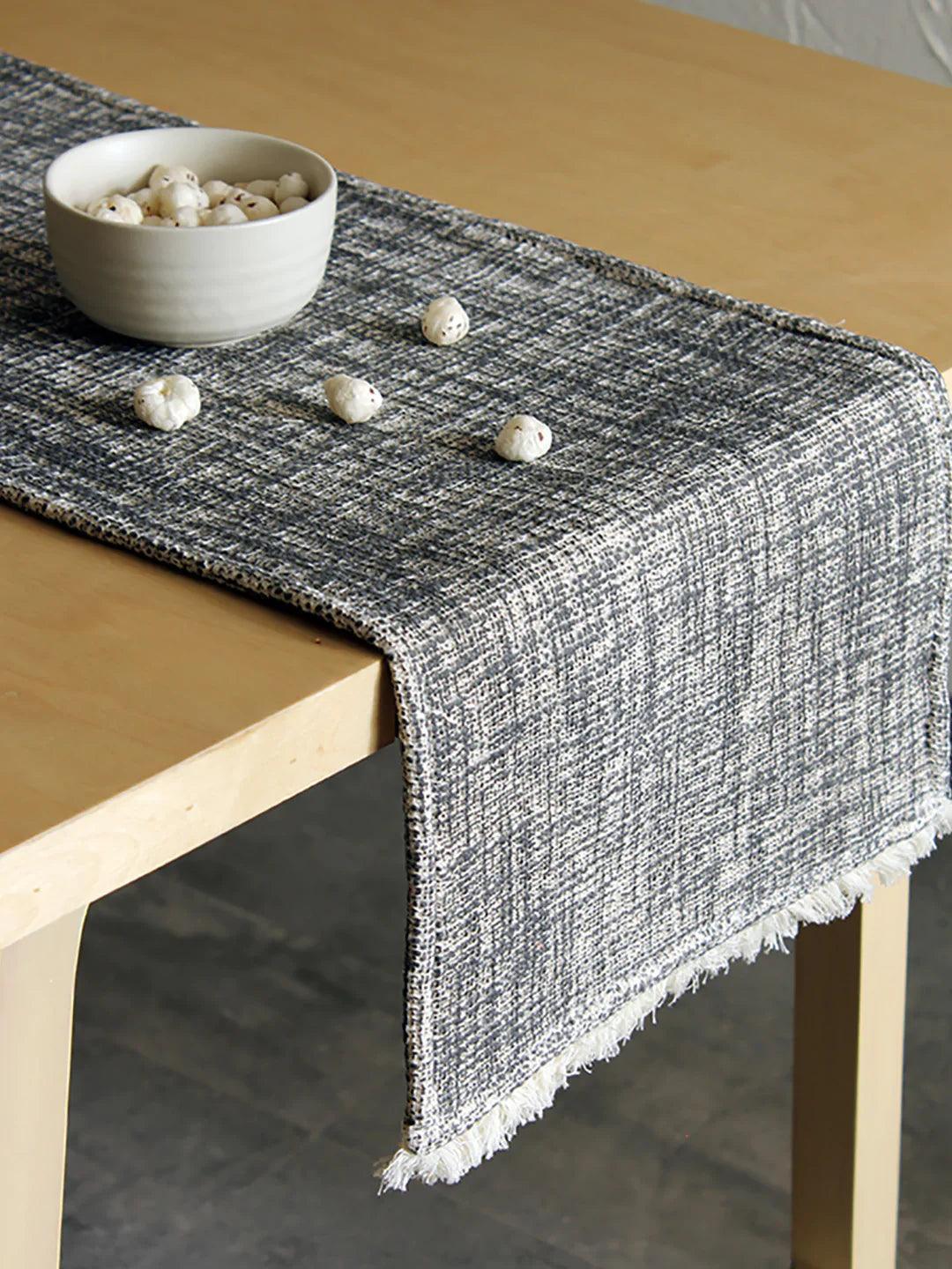 Buy Table Runner - Pure Cotton Black & White Table Runner For Dining Space & Tableware by House this on IKIRU online store