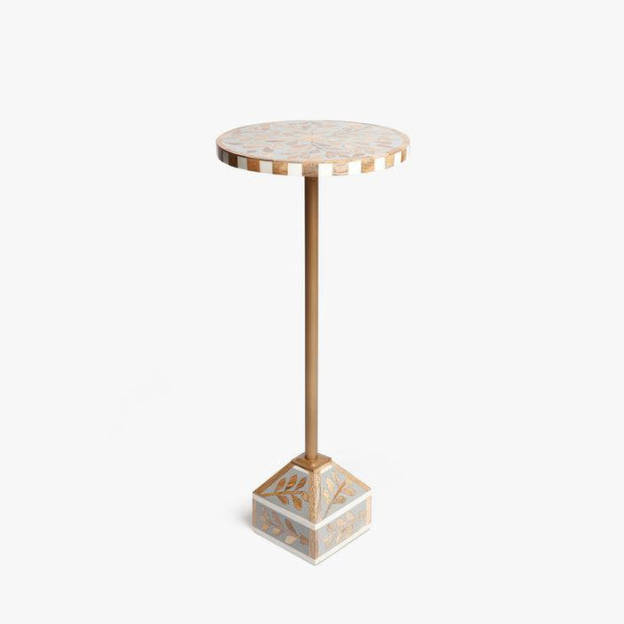 Buy Table - Wooden & Metal Vintage Drink Side Table For Home And Living Space by Casa decor on IKIRU online store