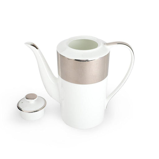 Buy Teapot - Taamba White Tea Pot Tall | Bone China kettle for Serving by Home4U on IKIRU online store