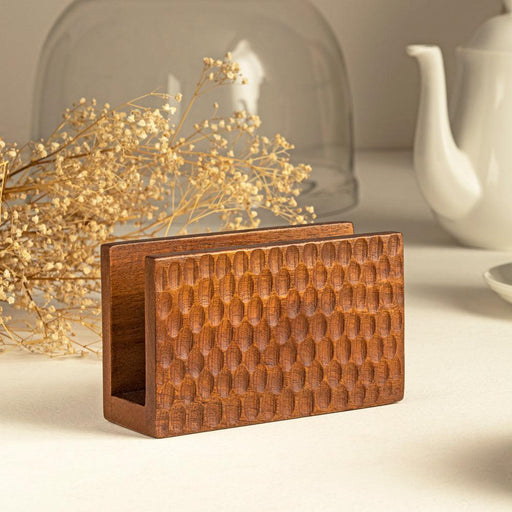 Buy Tissue Holder - Wooden Holder For Napkin & Tissue Paper For Dining Table, Brown Color by Houmn on IKIRU online store