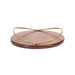 Buy Tray - Mrisha Round Ring Serving Tray | Decorative Wooden Base Serveware by Home4U on IKIRU online store