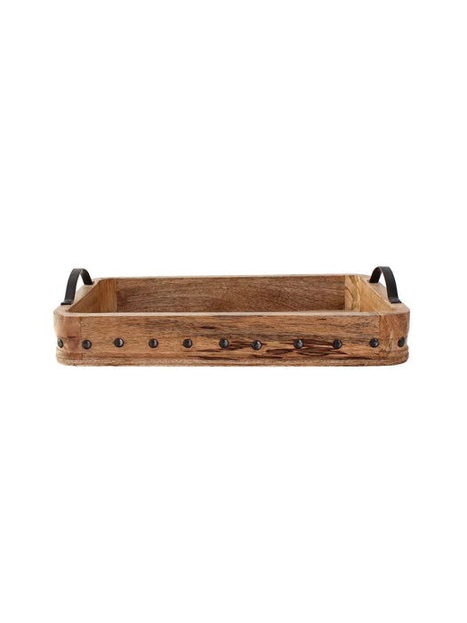 Buy Tray - Rectangular Wooden Serving Tray With Handle For Home & Kitchen by House this on IKIRU online store