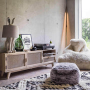 Buy TV Unit - Atlanta Natural Wooden Tv Cabinet | Tv Storage Unit by The home dekor on IKIRU online store