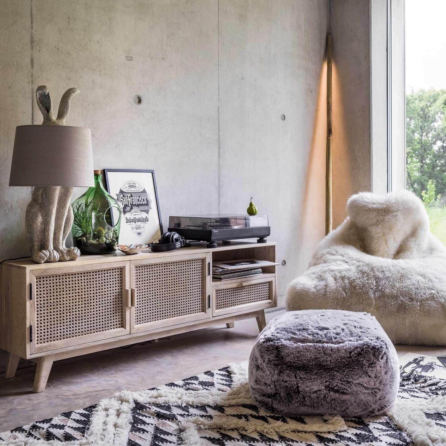 Buy TV Unit - Atlanta Natural Wooden Tv Cabinet | Tv Storage Unit by The home dekor on IKIRU online store