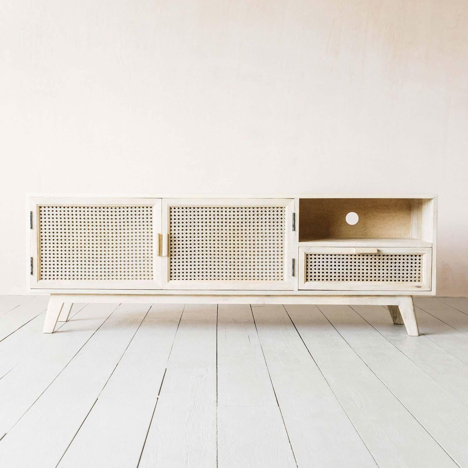 Buy TV Unit - Atlanta Natural Wooden Tv Cabinet | Tv Storage Unit by The home dekor on IKIRU online store