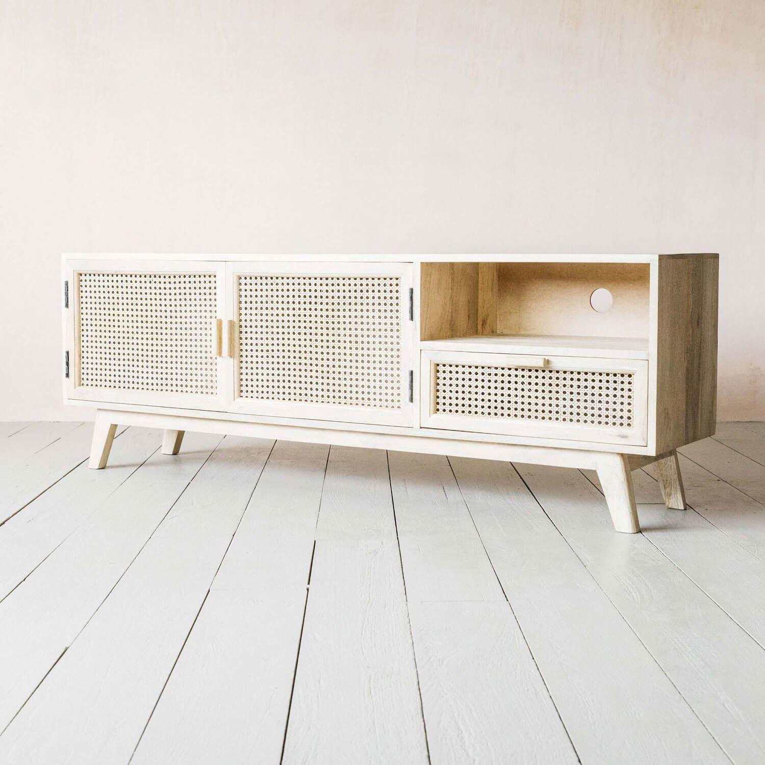 Buy TV Unit - Atlanta Natural Wooden Tv Cabinet | Tv Storage Unit by The home dekor on IKIRU online store