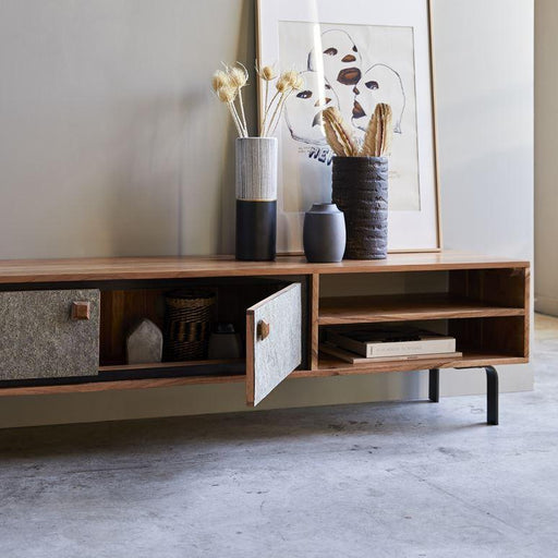 Buy TV Unit - Jarrah Acacia Wood TV Cabinet | TV Wall Unit For Living Room by The home dekor on IKIRU online store