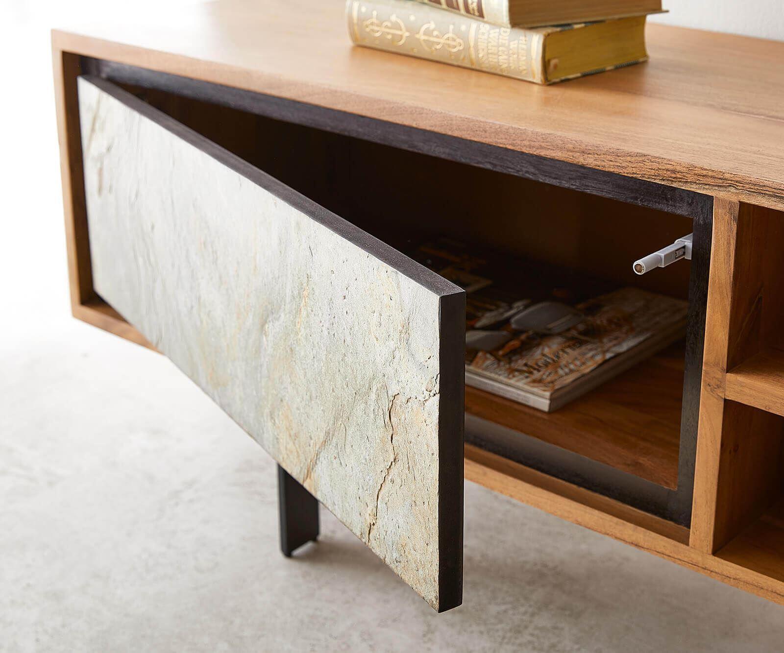 Buy TV Unit - Jarrah Wooden TV Cabinet With Metal Legs | Cabinet Unit For Living Room by The home dekor on IKIRU online store