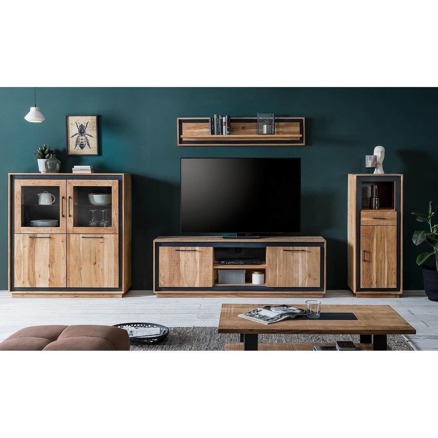 Buy TV Unit - Natural Rustic Wooden Tv Storage Unit For Living Room by The home dekor on IKIRU online store