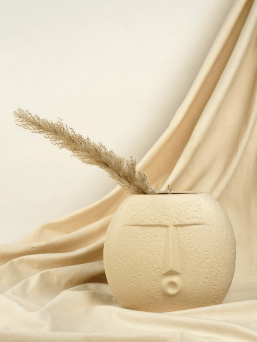 Buy Vase - Blowing Kiss Face Vase For Living Room & Home Decor | Sculpture Flower Pot by Purezento on IKIRU online store